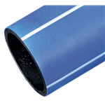 90mm Wavin trykrør, blå