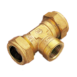 Kompr. tee 15-1/2"-15 mm